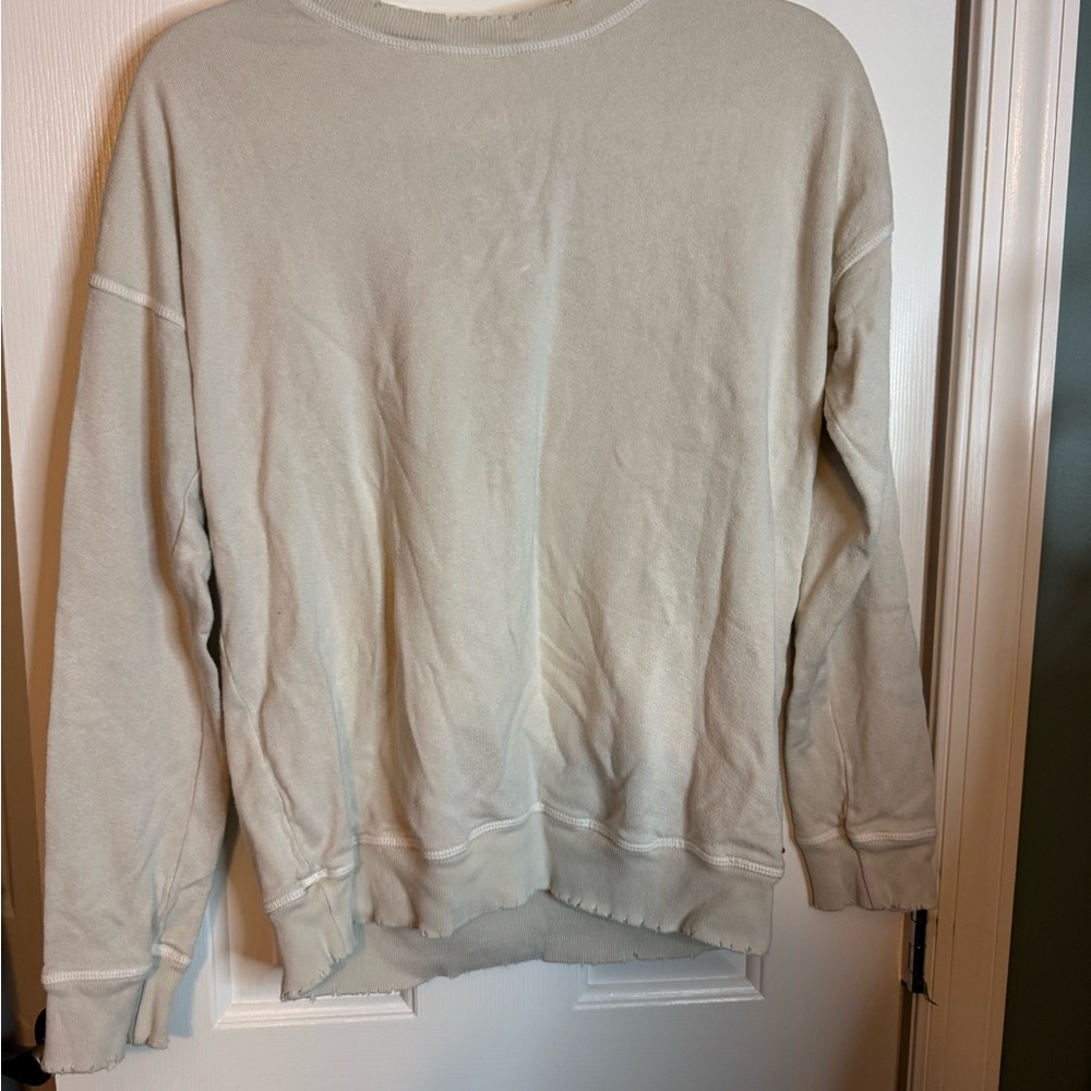 n:PHILANTHROPY Lace-Up Beige Sweater - Picture 5 of 8